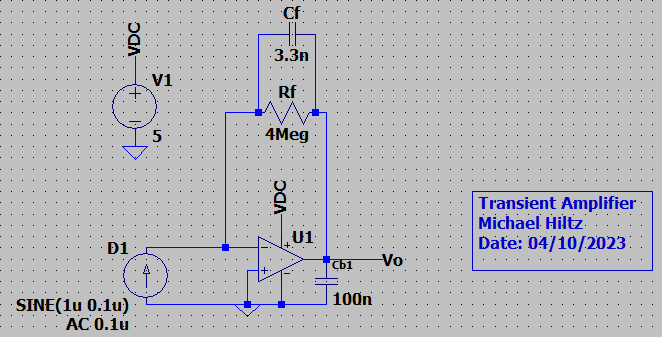 Transimpedance Amplifier Circuit Diagram